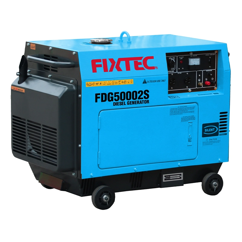 Fixtec Single Phase 5kw-5.5kw Power Equipment Portable Inverter Diesel Generator with Electric Strarter