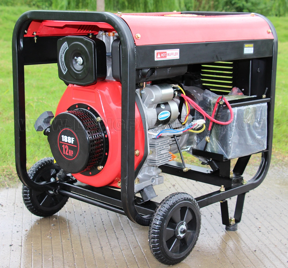 Portable Gasoline Diesel Inverter Welding Generator for Sale 200 250 300 AMP 5kVA 6kVA 7kVA Gas Engine Driven Stick Welder Generator and Welding Machine Price