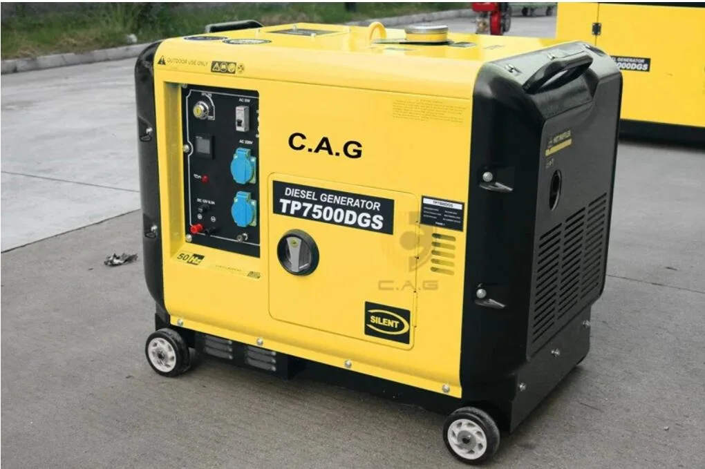 (5kw 5kVA 5000watts) Soundproof Air Cooled Silent Electric Start Diesel Portable Power Generator Set