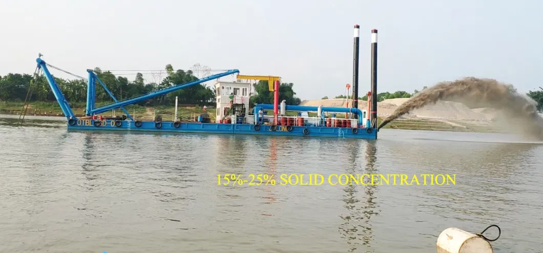 CSD600 Canal Dredging Boat Equipment Cutter Suction Sand Dredger Machine
