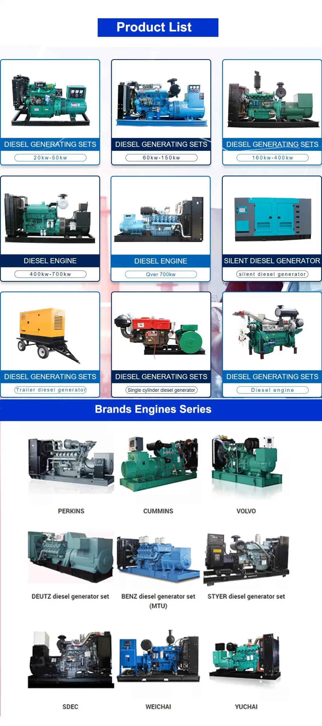 6 Kw 6kVA 7kVA 7.5 kVA Generator Price Portable Diesel Generator