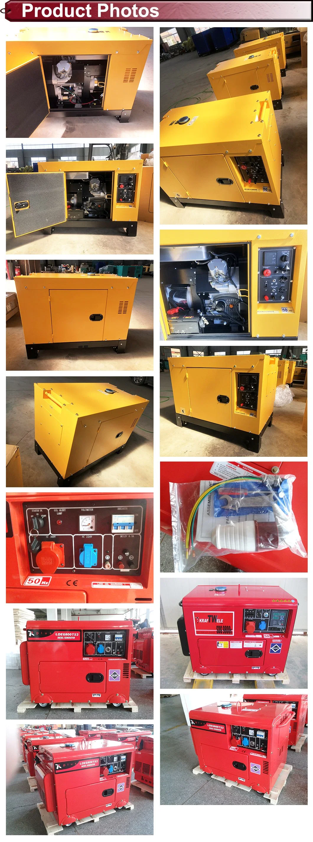 Hot Sale! Diesel Generator Portable 5kVA 5kw 5.5 Kw 5.5kw Engine F188 Portable Small Size Diesel Wind Natural Gas Tower Lights Inverter Genset Price