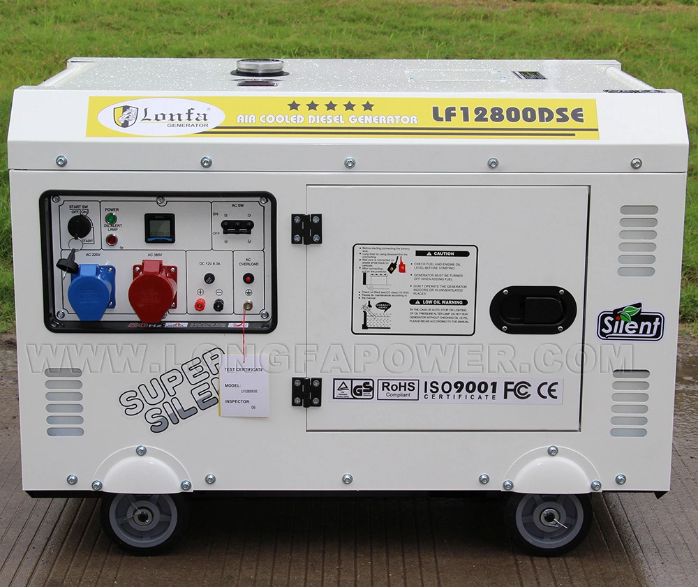 10kw 10kva 10000watt 12kw 12kva 12000watt Air-cooled Yellow Small Silent Diesel Generator with AVR System