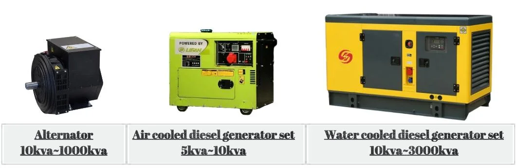 Water Cooling Silent Diesel 220V 230V 380V 400V Single Phase Three Phase Generator