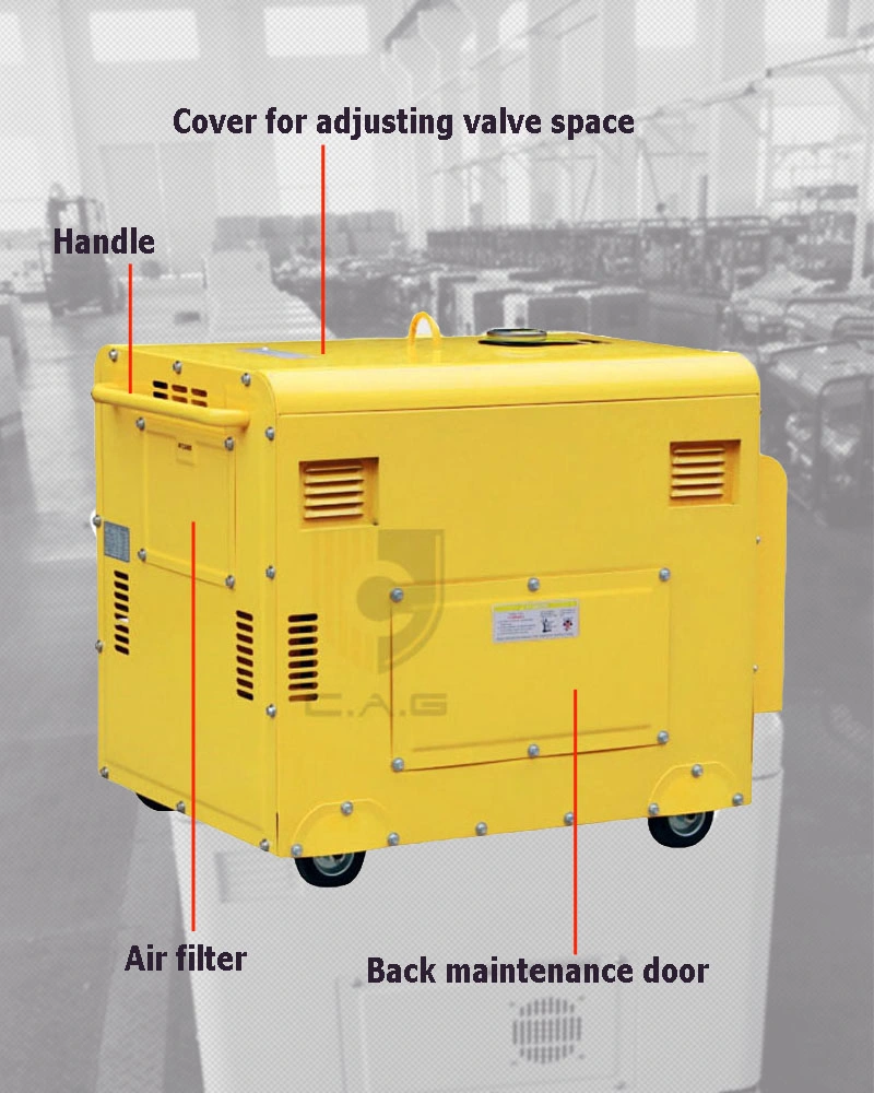 6.0kw 6.0kVA 6000watts 7500W Air-Cooled Engine Silent Portable Diesel Whole House Generator