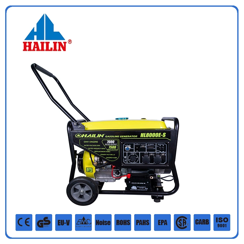 2 Kw-8 Kw Portable Gasoline Generator, AC Three Phase out Put, with CE, EU-V Certificated