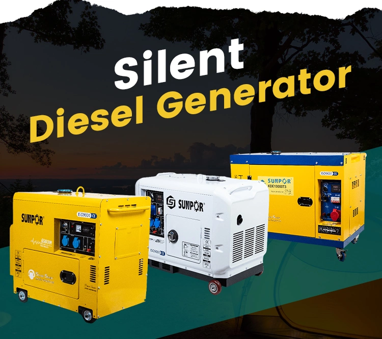 6.5kw 7kw Silent Portable Type Air Cooled Diesel Generator for House