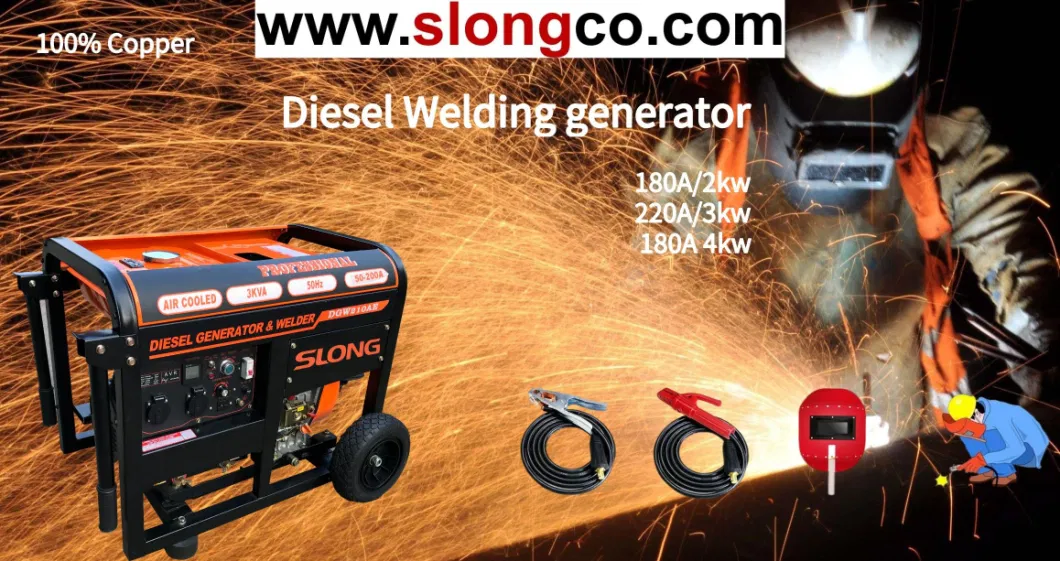 Slong China Diesel Welding Generator Price Factory Cheap Welding Generator