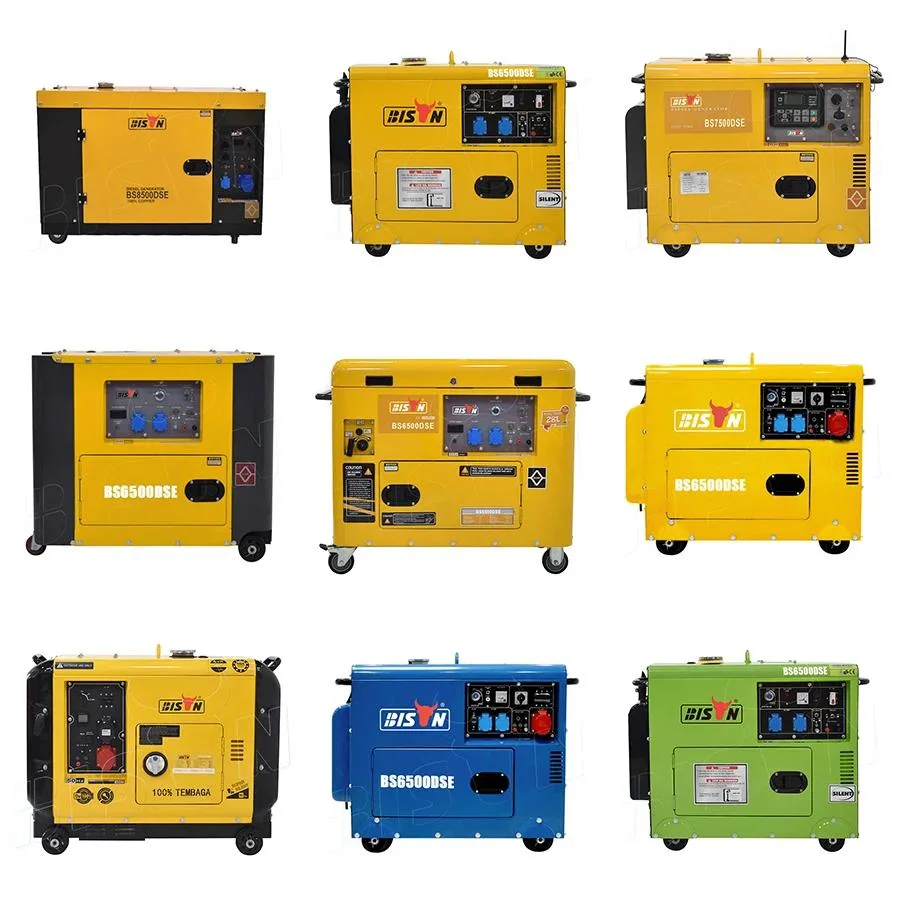 5kw 6kw 7kw 8kw Air Cooled Portable Electric Silent Small Diesel Fuel Less Power Generator Kama Price for Sale