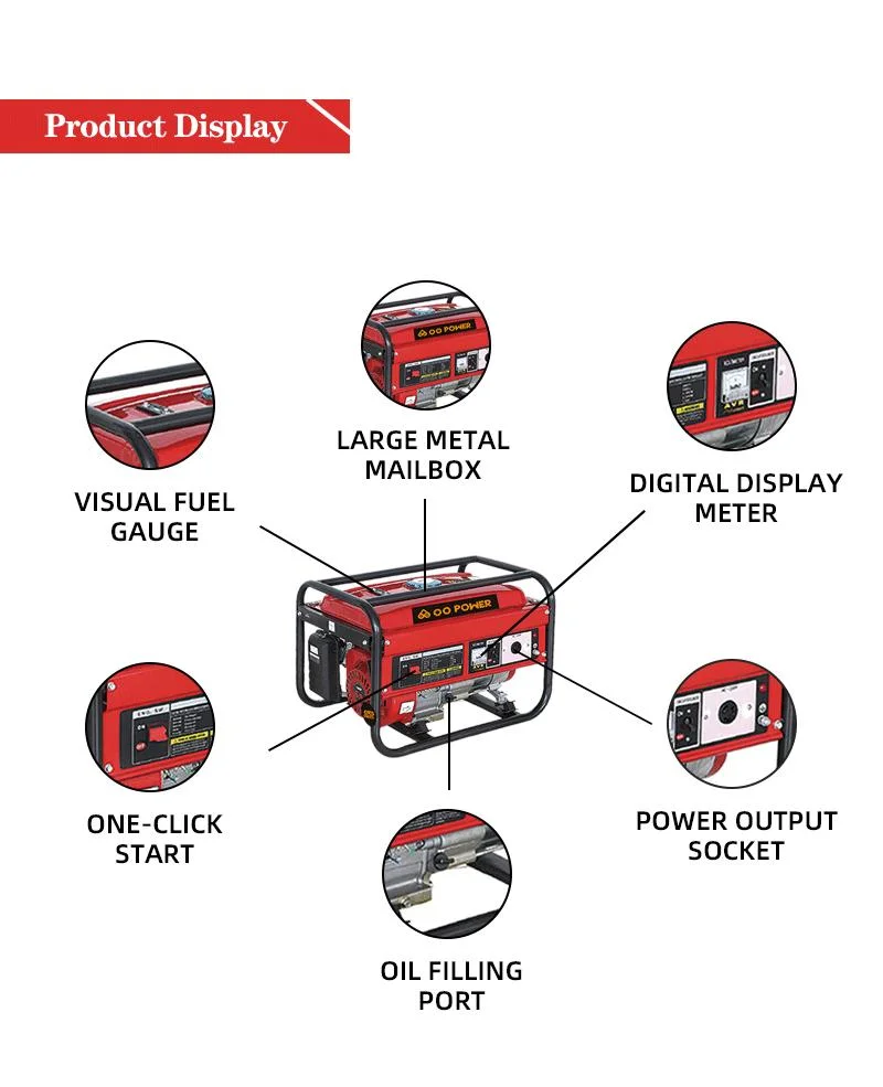 Small Gasoline Engine Portable Electric Diesel Generator for Home Use