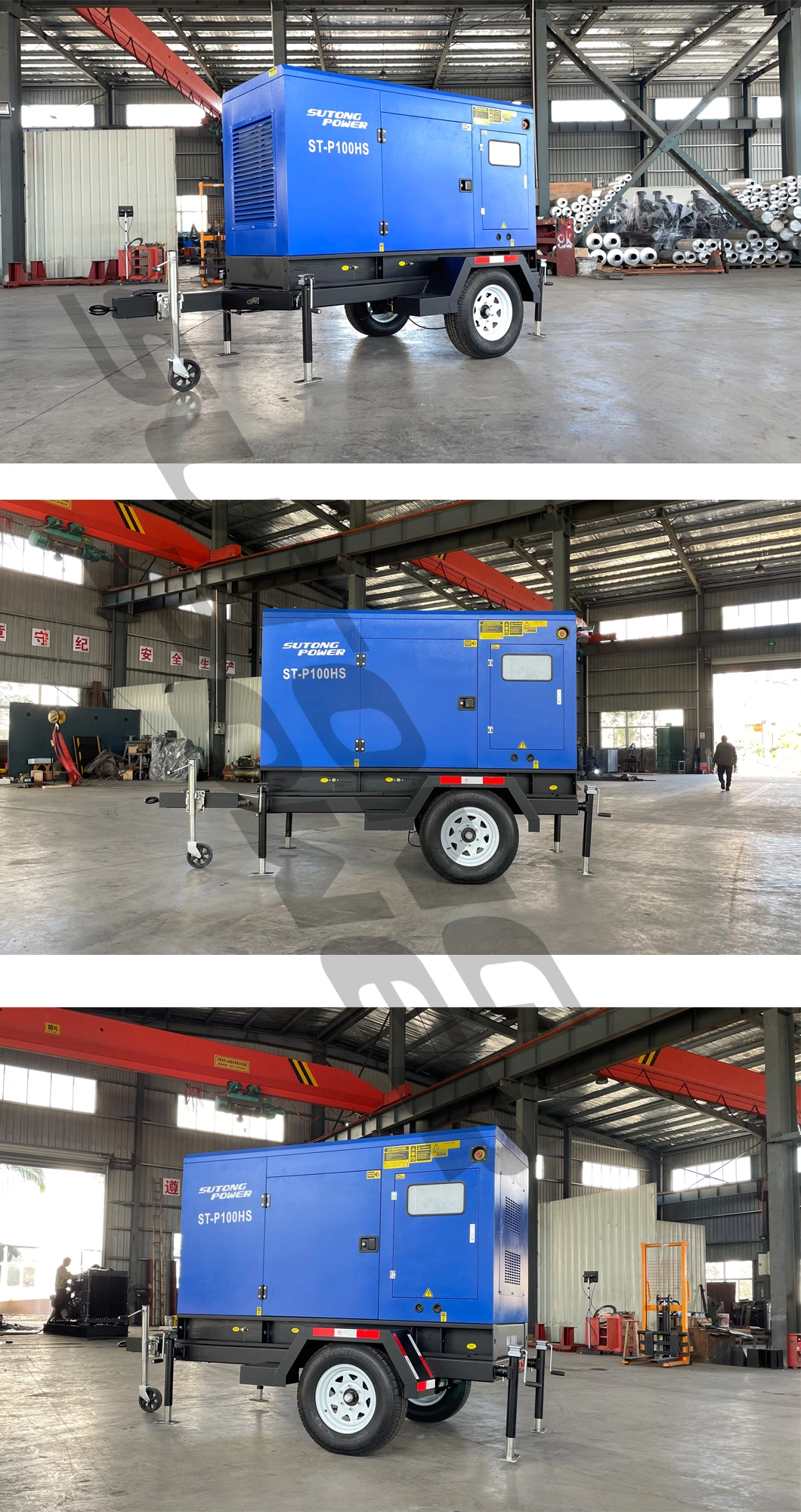 80kw/100kVA Electric Diesel Power Mobile Trailer Generator with Perkins Engine 1104c-44tag2