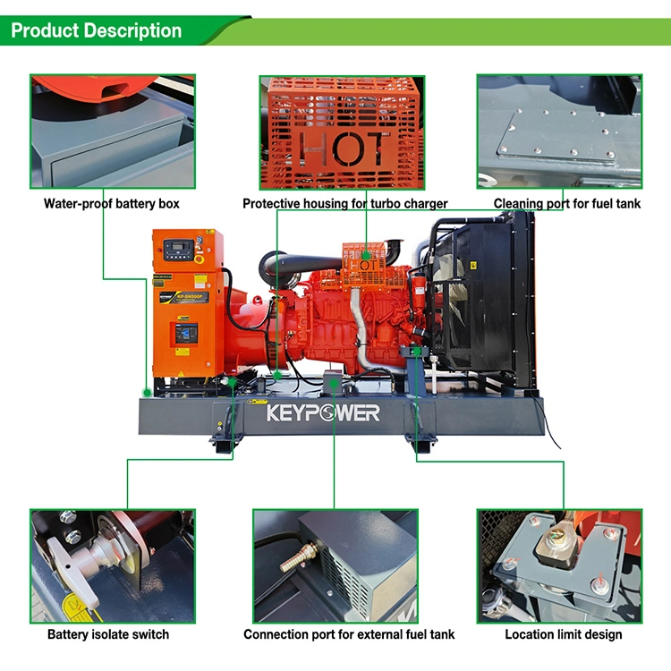 20-3000kVA Soundproof Silent Power Electric Four Stroke Diesel Generator Engine Powered by a Cummins Engine/Perkins/Weichai Water Cooling Sets OEM Factory