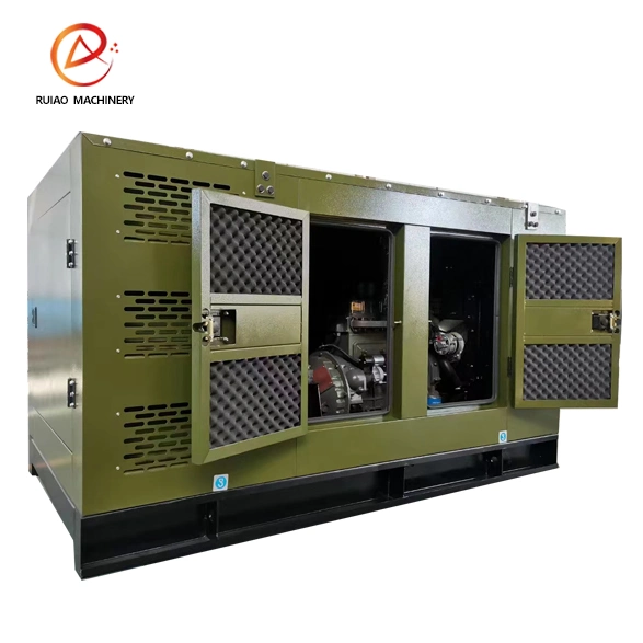 Weifang Ricardo Diesel Engine Powerd Standby Military 50kVA/40kw Open Type Electric Diesel Generator with No Silencer