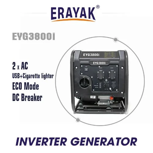 Eyg3800I Emergency Power Petrol Inverter Generator, Eco Mode for Camping, Motorhomes