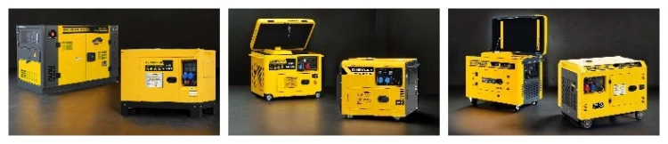 5kVA 5kw 6kw 7kw Portable Silent Electric Small Power Diesel Generator for Home