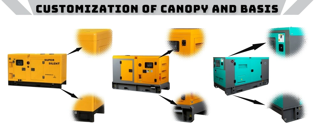 Electricity Genset Diesel 25kVA 30kVA 50kVA AC Three Phase 24kw Canopy Power Generator