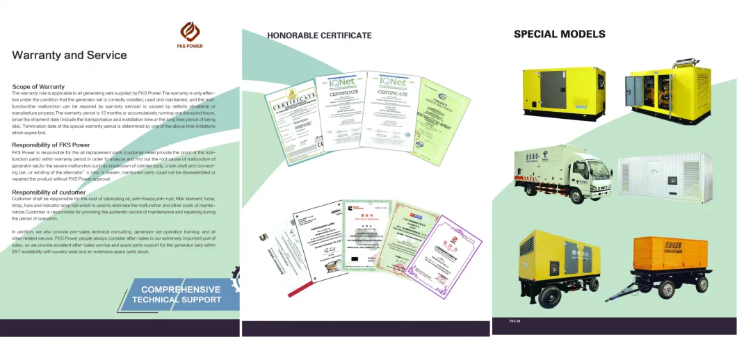100kw/150kw/200kw/250kw/300kw/350kw/400kw High-Power Multipurpose Diesel Generator with Shangchai/Cummins/Yuchai/Weichai