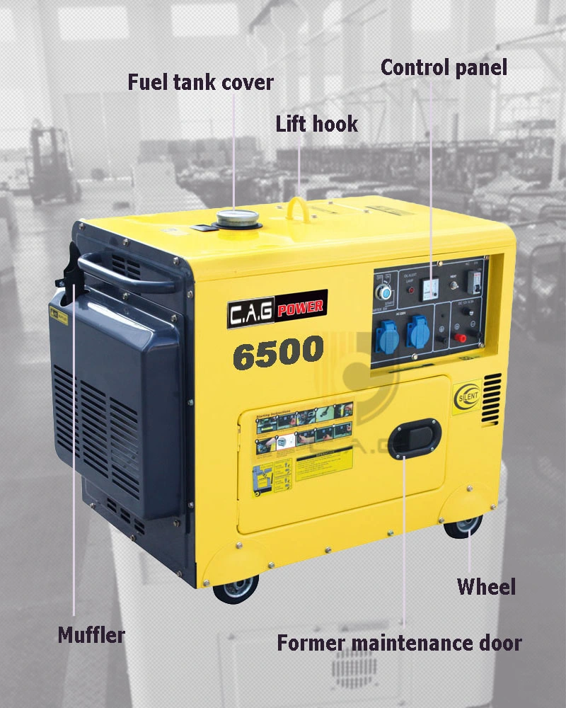 6.0kw 6.0kVA 6000watts 7500W Air-Cooled Engine Silent Portable Diesel Whole House Generator