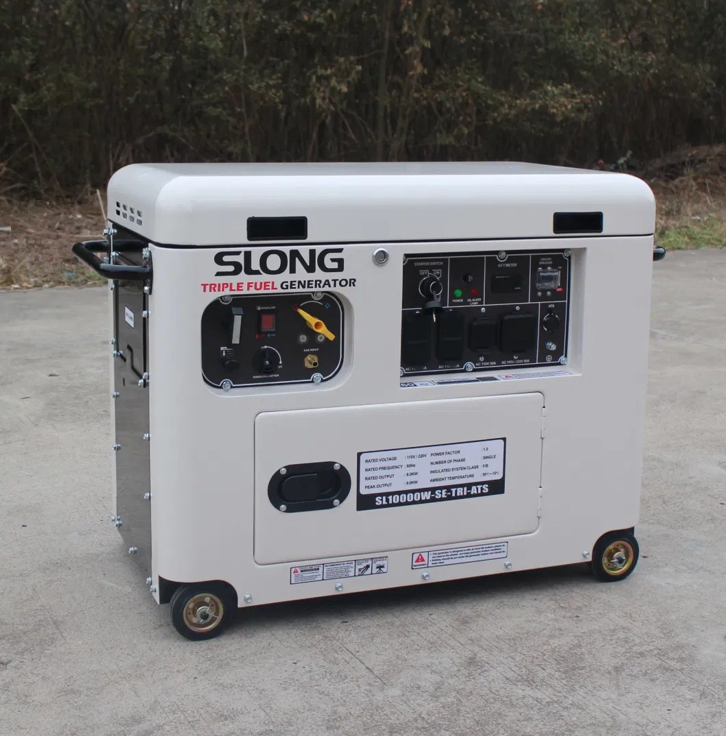 E. Slong 8kw 9kw Tri Fuel Natural Gas Ready Portable Generator