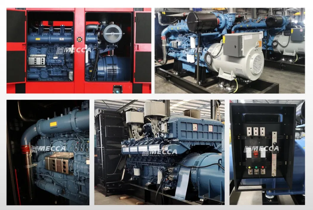 CE Silent Diesel Generator 100/150/200/250/300/400/500/750/800/1000 kVA Kw Cummins/Perkins/Baudouin/Mtu with Leroy Somer/Stamford Alternator