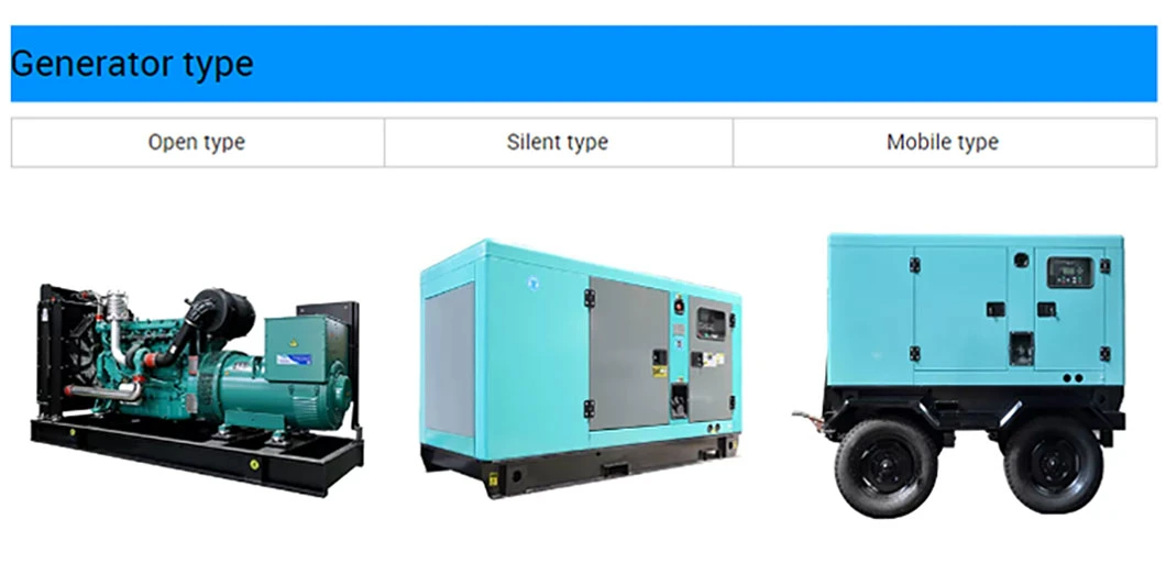 20kw 25kVA Diesel Generator Silent Soundproof Type 1/3 Single/Three Phase with Stamford Alternator Customized