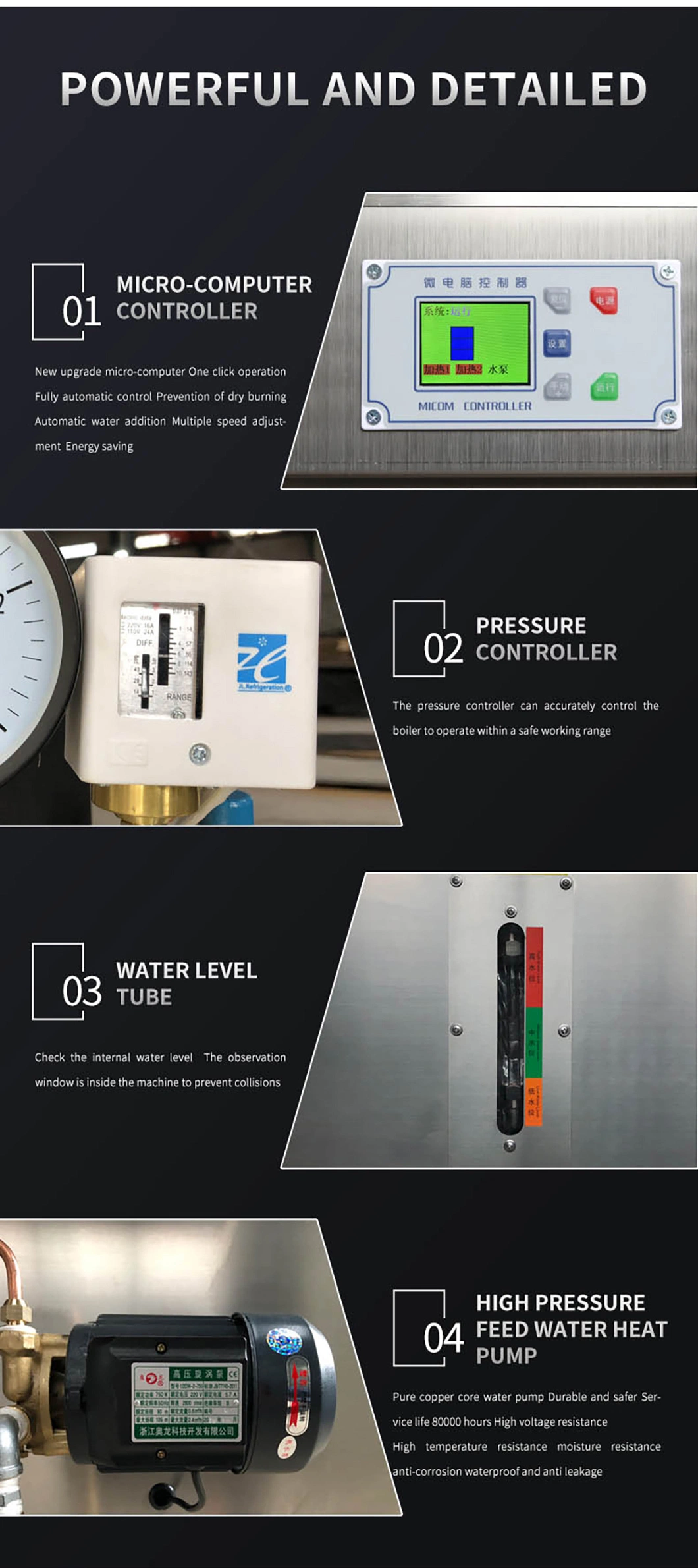 Palerton 18 Kw Capacity 30 Kg/H High Efficiency Electric Heating Steam Generator for Disinfection