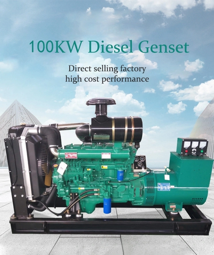 100kVA 80kw Generator Weichai Yuchai Cummis 100kVA Diesel Generator