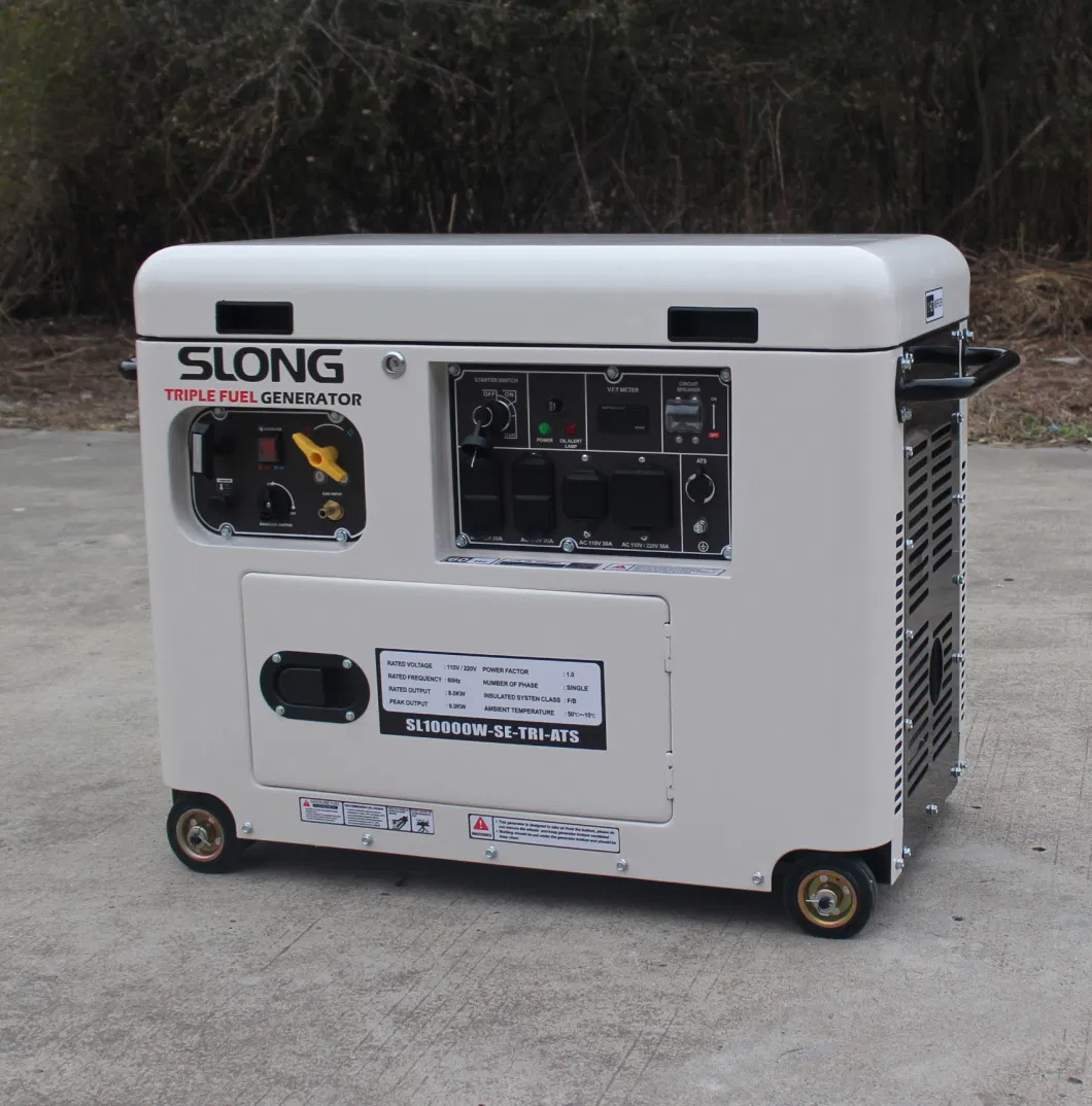 E. Slong 8kw 9kw Tri Fuel Natural Gas Ready Portable Generator