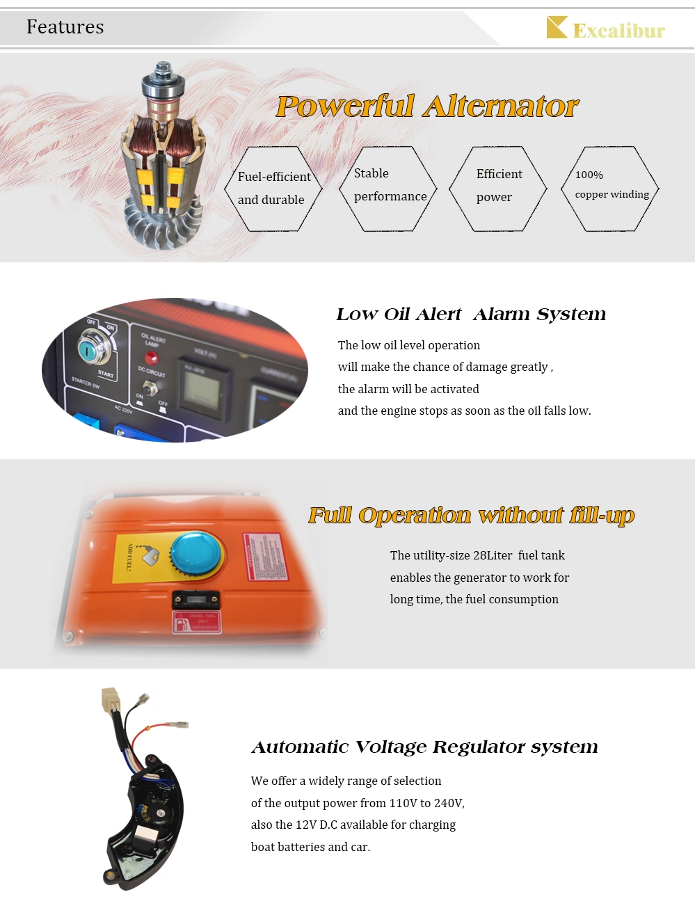 10kVA Silent Diesel Power Generator with Remote Start