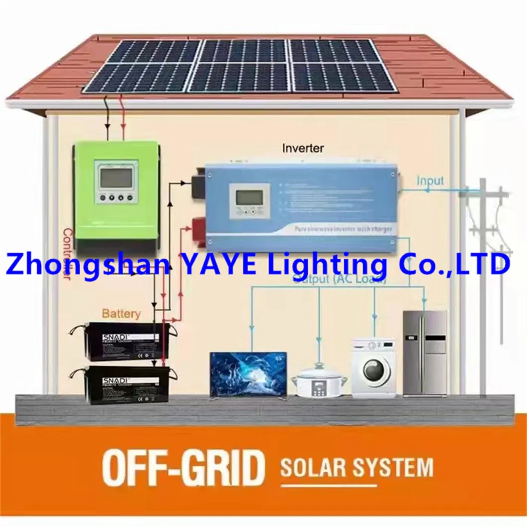 Yaye Best Solar Manufacturer Factory Home/Office Portable Mini Industrial Power System Station Lithium Battery Generator 2kw/3kw/5/6kw/10kw/12kw/15kw/20kw/30kw