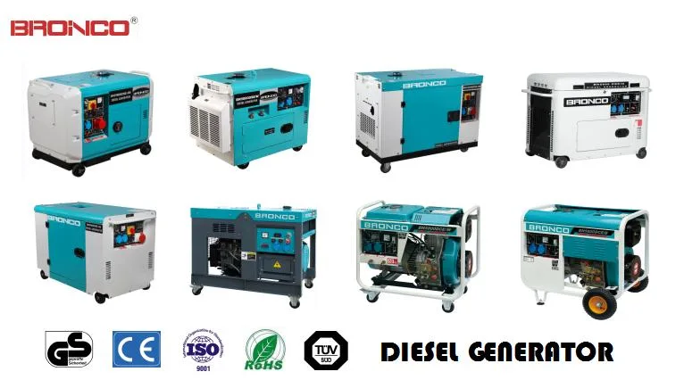 Bronco 10kw/10kVA 12kw/12kVA Air-Cooled Diesel Generator Set Electric Generator Top Quality