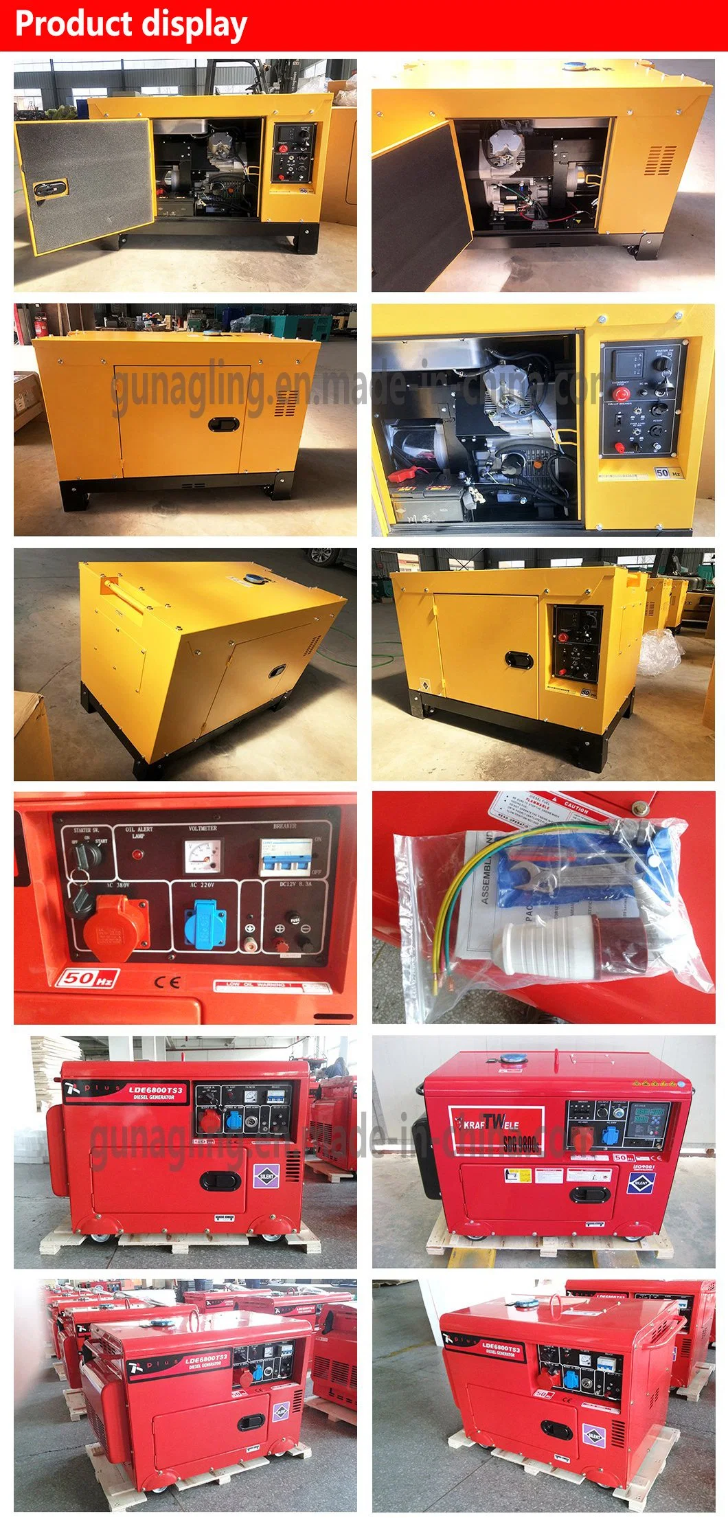 4kVA 4kw Portable Silent Diesel Electrical Electriccity Generator Three Phase