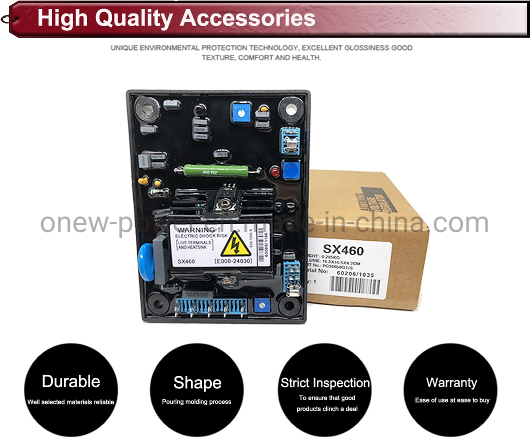 Ce Certified Genset AVR Circuit Diagram Sx460 for AC Brushless 150kVA 200kVA 250kVA Diesel Generator/Generador AVR Price 3 Phase Automatic Voltage Regulator