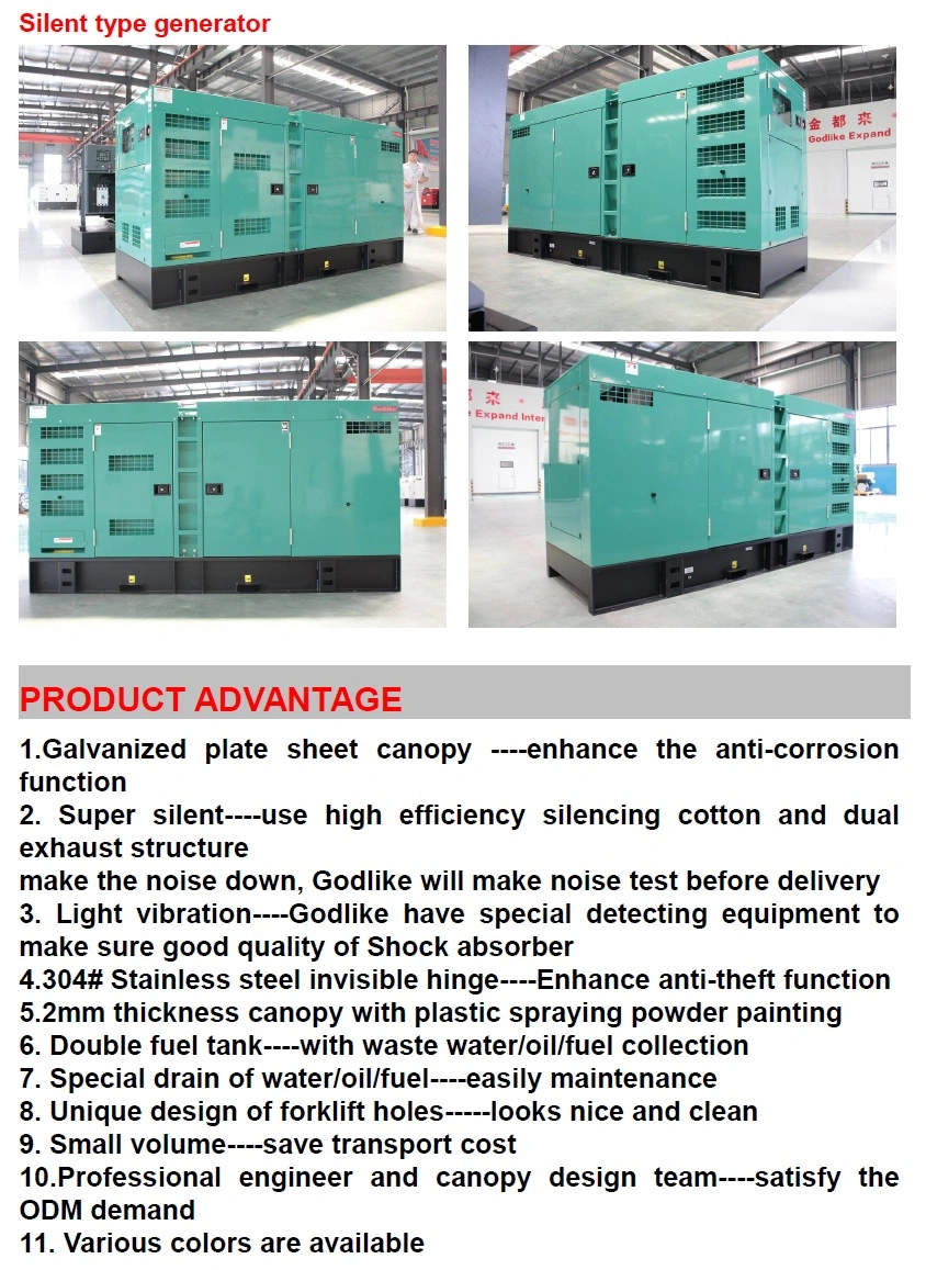 9-2250 kVA Perkin Soundproof Diesel Generator Set with CE