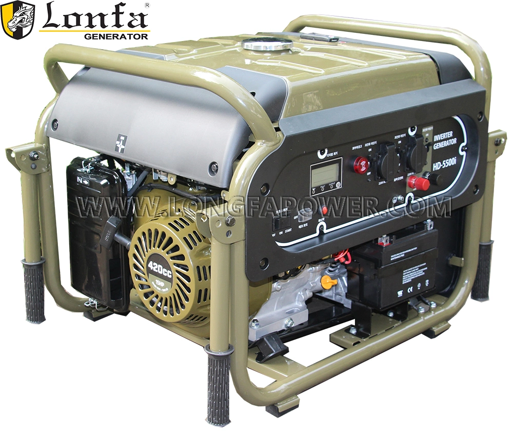 3 Kw 3 kVA 5kw 5kVA 6.5kw 6.5kVA 8kVA 8 Air Cooled Resistant Brushless Powered by Hondagx420 Portable Silent Military Thd&lt;3% Inverter Petrol Gasoline Generator