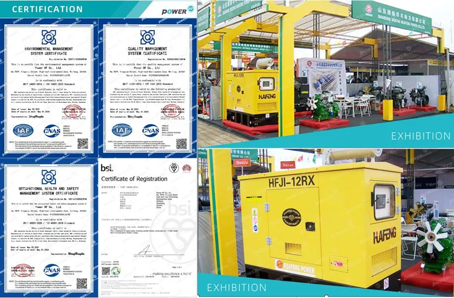 Diesel Generators Power Hf Ricardo Weichai Engine 24 30kw 40kw 50kw 60kw 75kw 100kw 120kw 130kw 150 Kw kVA Diesel Generators Open Frame Diesel Generator