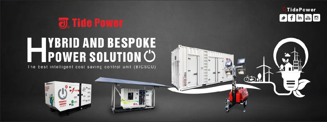 Tide Power 5kVA - 3900kVA Super Silent Low Price Electric Diesel Generator with Cummins Perkins Baudouin Mitsubishi Mtu Iveco Doosan Deutz Engine