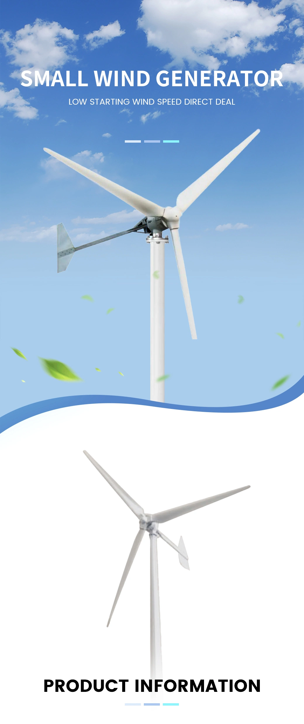China Factory 20kw 220V Wind Turbine with 3 Blades Small Wind Power for Factory Use 10kw Wind Generator