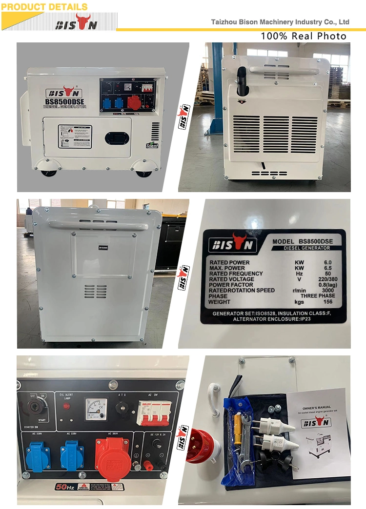 3kVA to 7kVA Electric Portable Soundproof Mini Diesel Generator Set Price 5kw 6kw 7kVA 7kw 220V 1 Phase Power Diesel Engines Small Diesel Generator