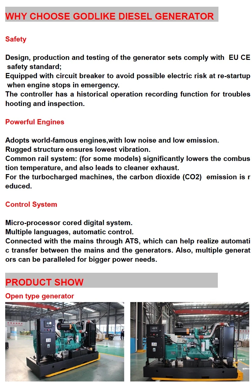 9-2250 kVA Perkin Soundproof Diesel Generator Set with CE
