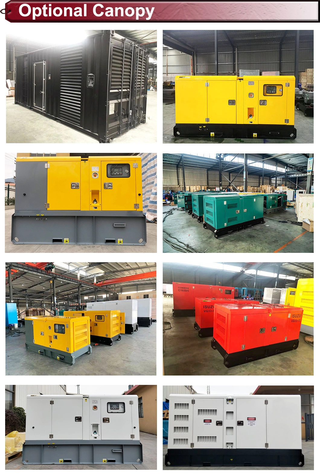 Open Type 3 Phase Single Phase 50kVA Price of 40 Kw Diesel Electric Generator