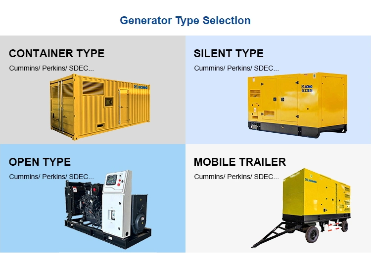 XCMG Official 5kVA-2400kVA Genset Portable Silent Power Generating Sets Gas Turbine Gasoline Diesel Generator Price for Sale