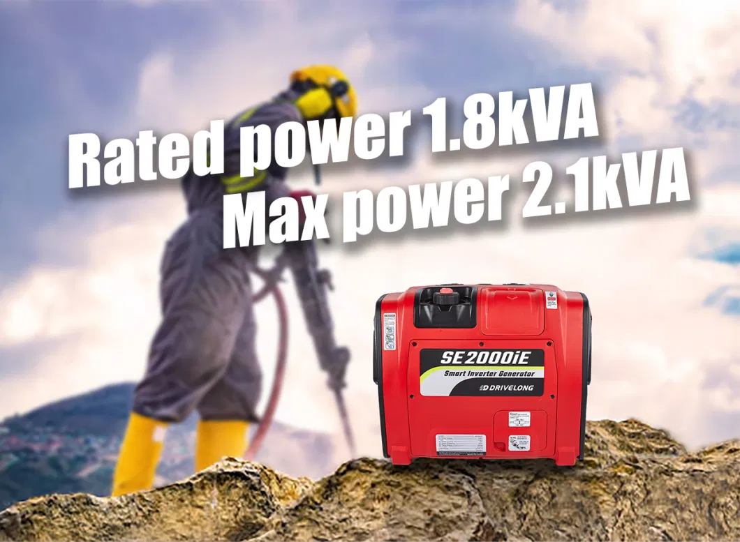 2kw 3kw Air Cooling Gasoline Inverter /Silent Digital Camping Portable Generator with Wheels