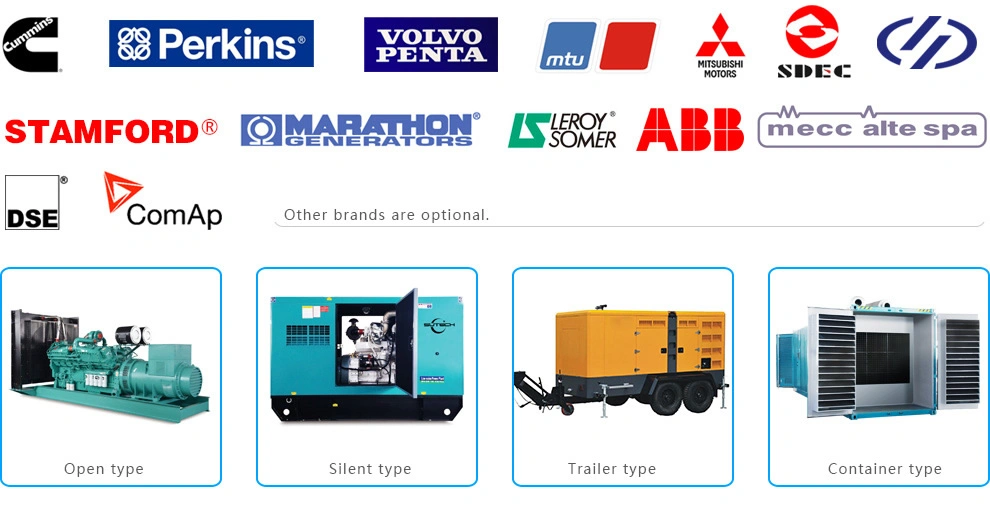 20kw to 2000kw Cummins Brand Diesel Generation Genset with ISO9001/CE Certificate