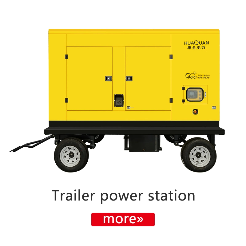 Huaquan Power High Quality Generator 10kw/20kw/30kw/50kw/80kw/100kw 125kVA with China for Standby Use Open Type/Soundproof Emergency Diesel Engine