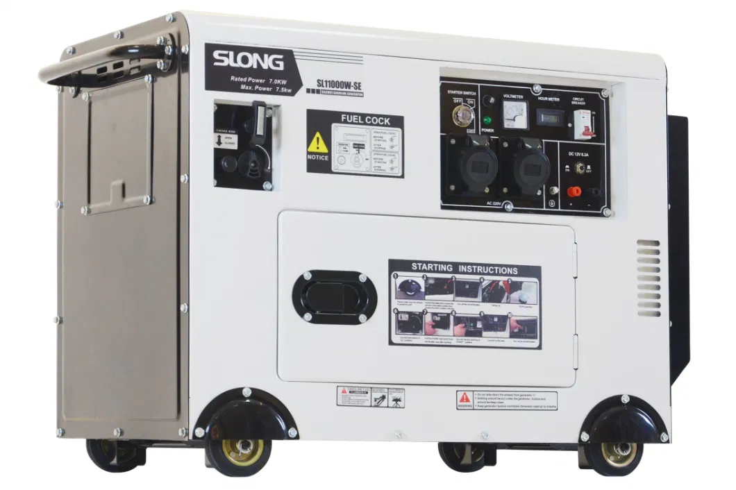 Slong LPG Natural Gas Gasoline Dual Fuel Generator 5kw to 17 Kw