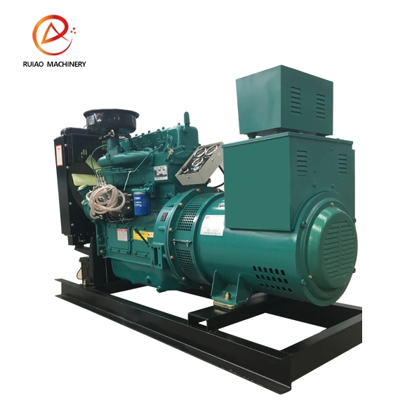 Weifang Ricardo Diesel Engine Powerd Standby Military 50kVA/40kw Open Type Electric Diesel Generator with No Silencer