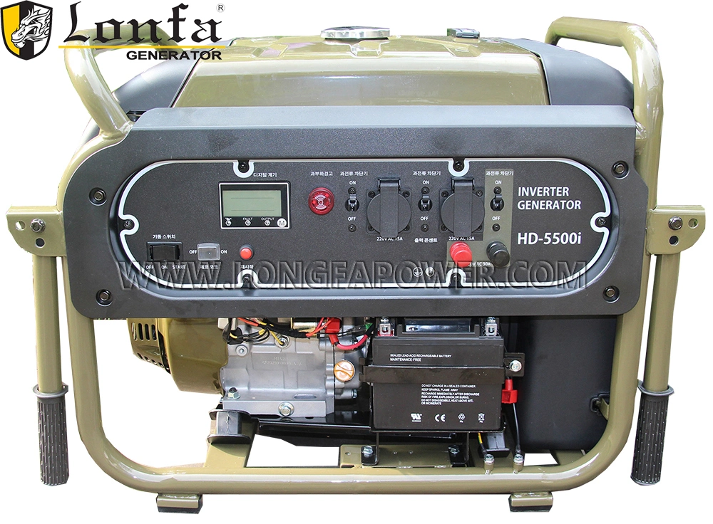 6.5kw 6.5K 7kw 7kVA 7000W 8kw 8K 8000W Air Cooled Brushless Power by Hondaengine Gx420 420cc Portable Silent Military Thd&lt;3% Inverter Petrol Gasoline Generator