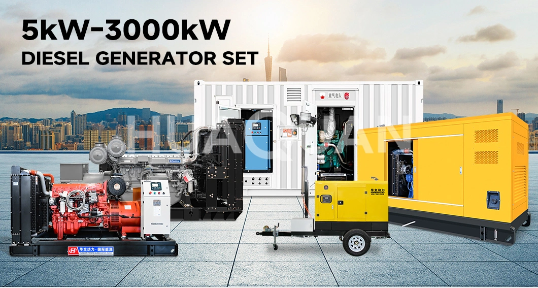 20kw/50kw/100kw/300kw/500kw/600kw Open/Silent/Trailer Type Diesel Generator Set Powered by Dk-Cummins/Perkin/Volvo/Weichai/Yuchai/Mtu/Doosan/Ricardo Engine