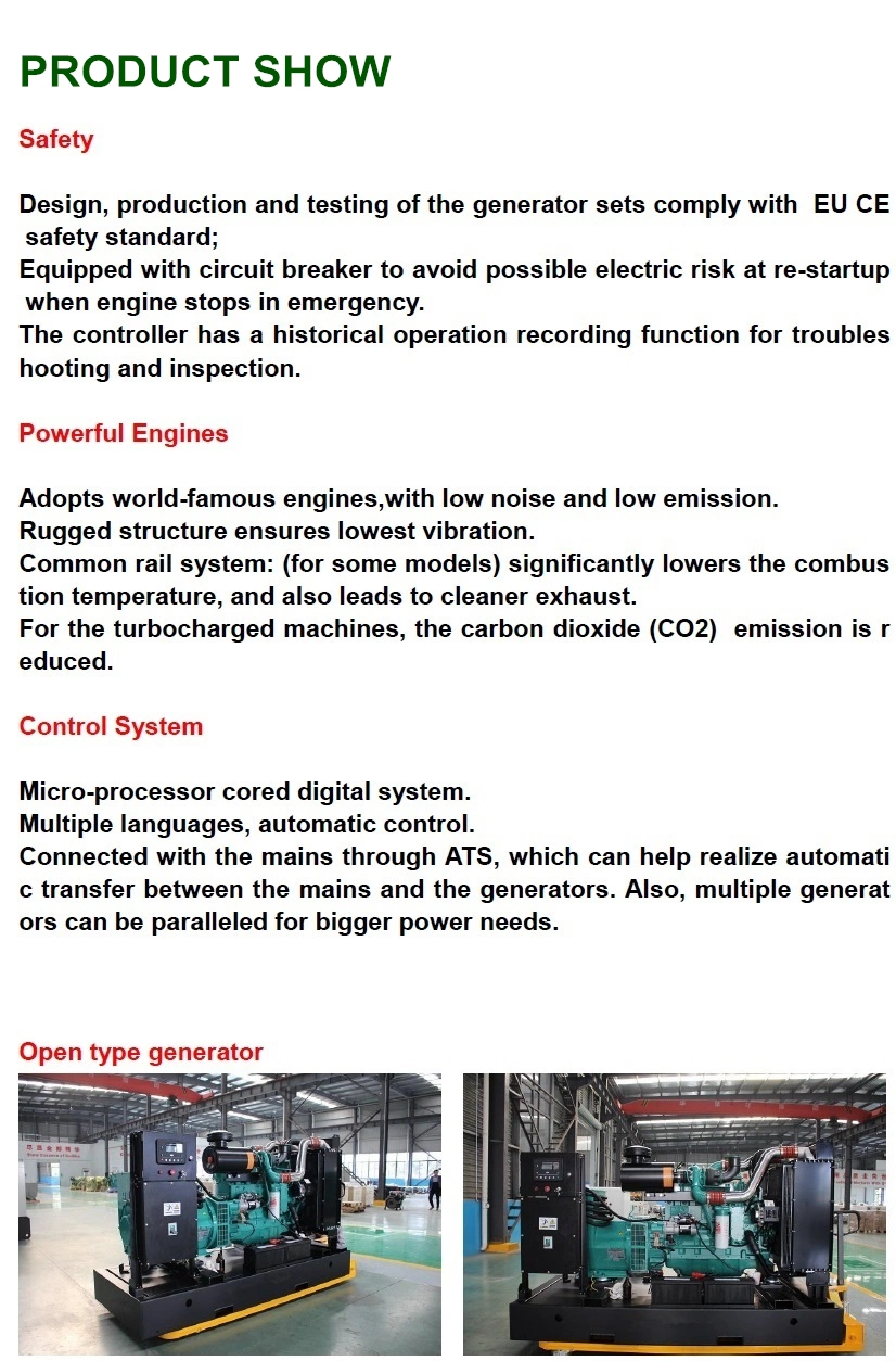 Commercial 25kVA-250kVA Silent Diesel Generator with Cummins Engine (GDC)